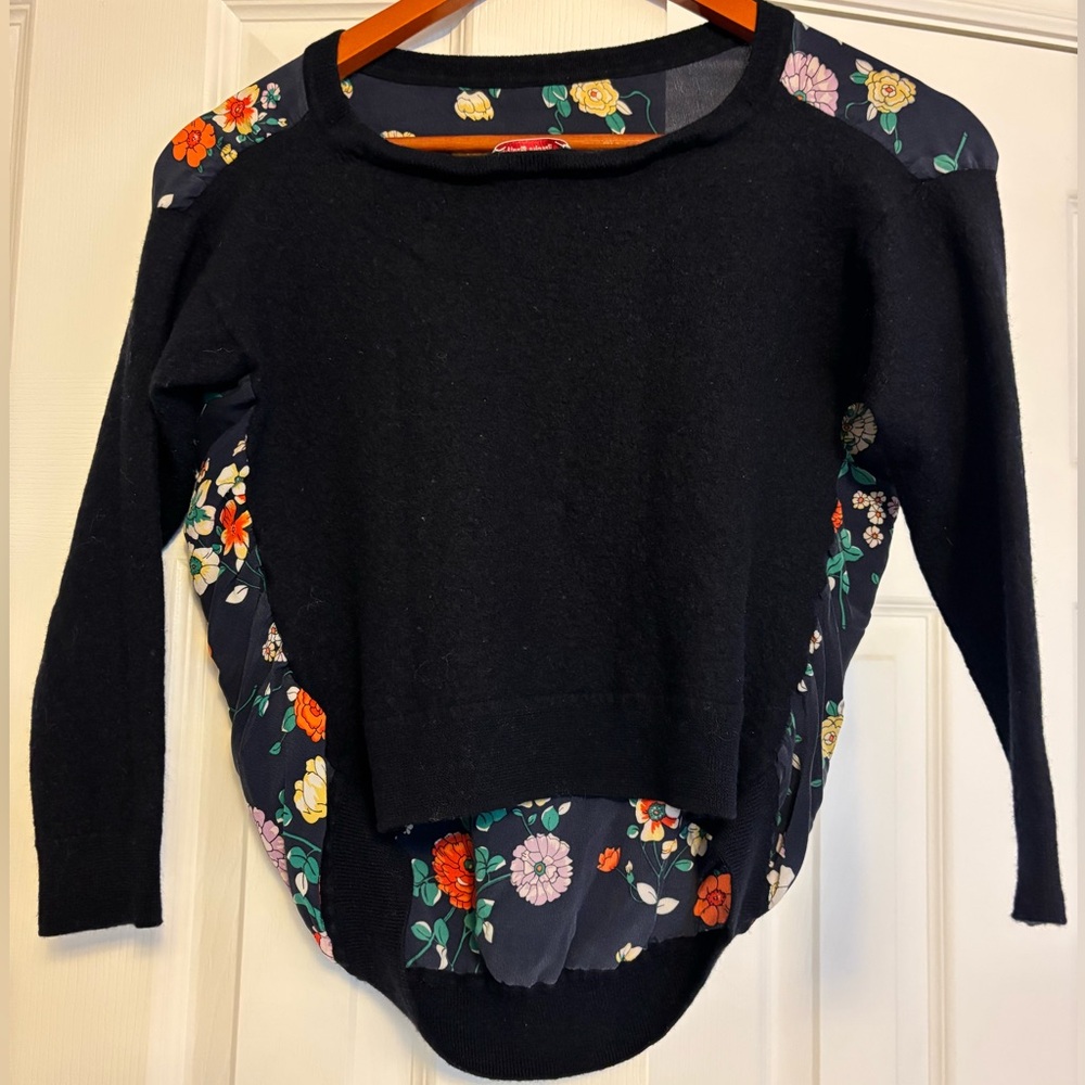 Brooks Brothers Floral Navy Blue Women's sweater XXXS - Picture 3 of 5